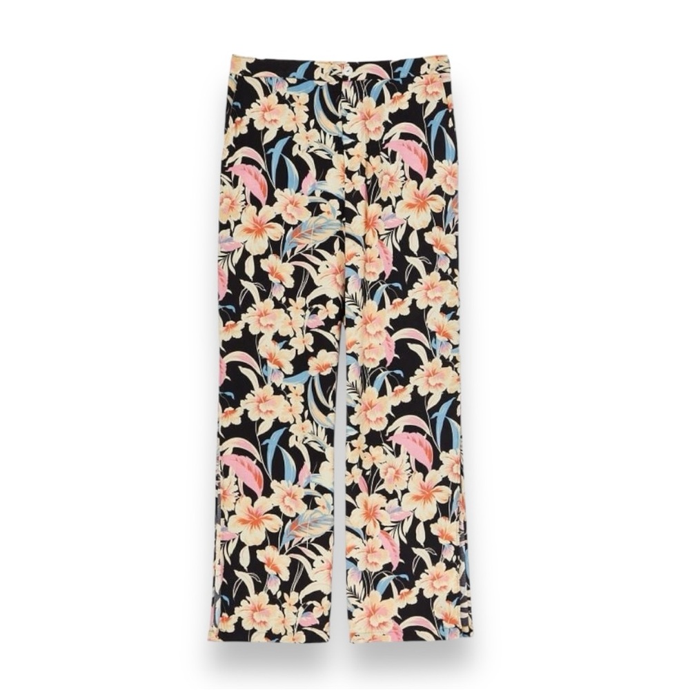 just fab Hight Rise Wide Leg Open slit pant